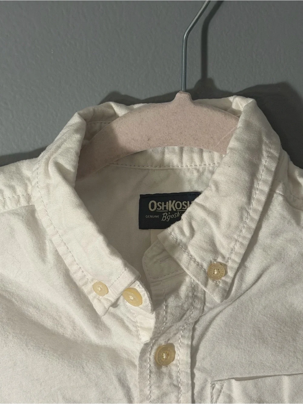 OshKosh B'gosh White Long-Sleeve Button-Down Shirt